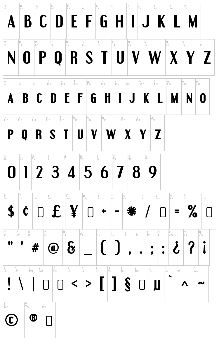 Engebrechtre font map